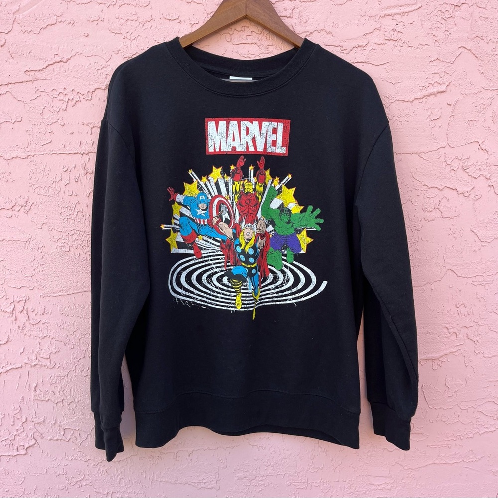 Marvel Graphic Sweatshirt Comic Hulk Iron Man Size XXL